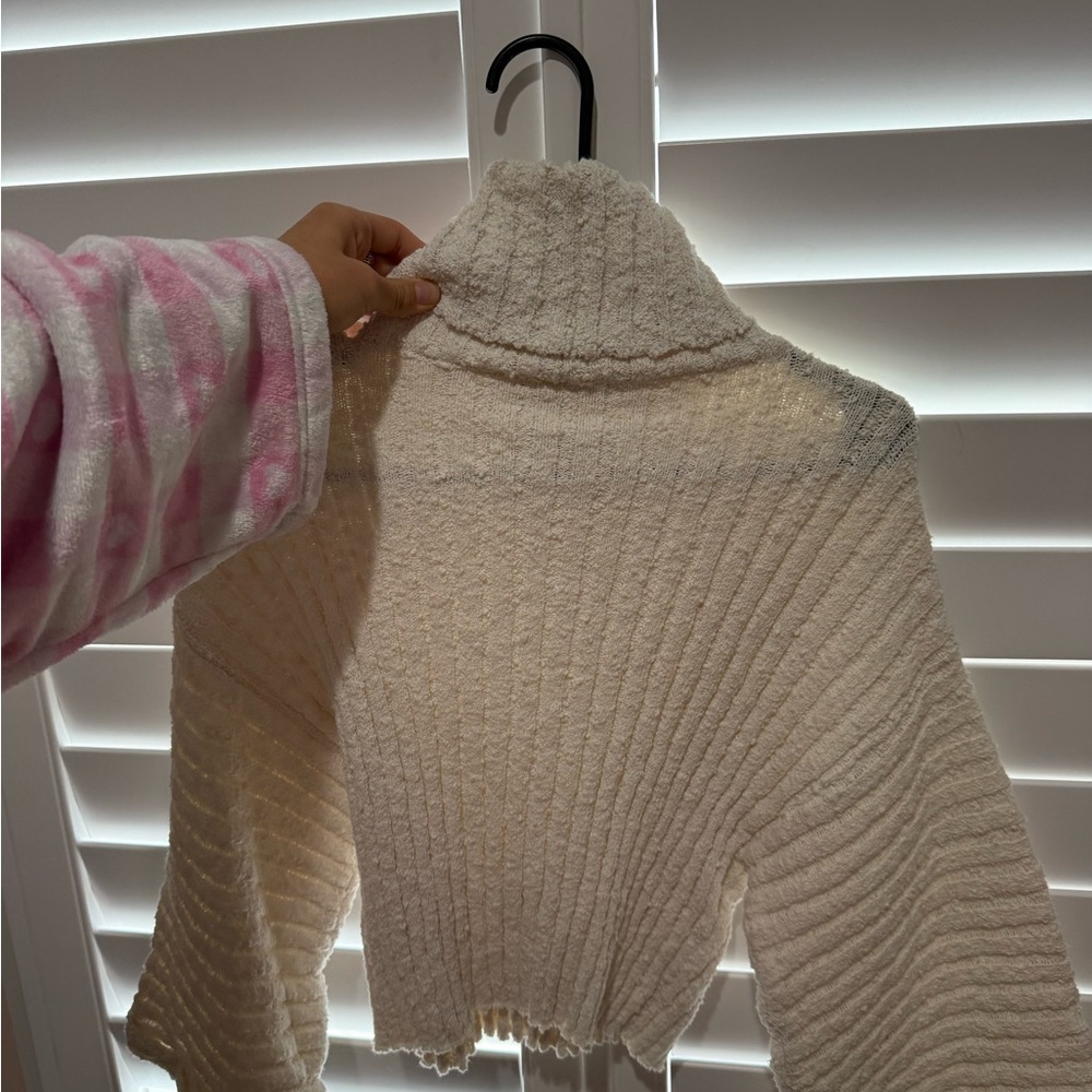 Mustard Seed Cream Turtleneck Sweater
